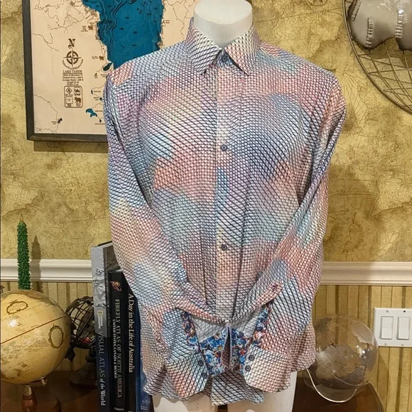 Robert Graham Men’s Multicolor Patterned Button Down Shirt. 2XL Classic Fit - Picture 2 of 11